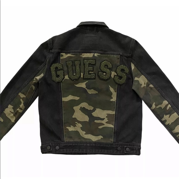 Guess | Jackets & Coats | Nwt Guess Dillon Varsity Black Denim 